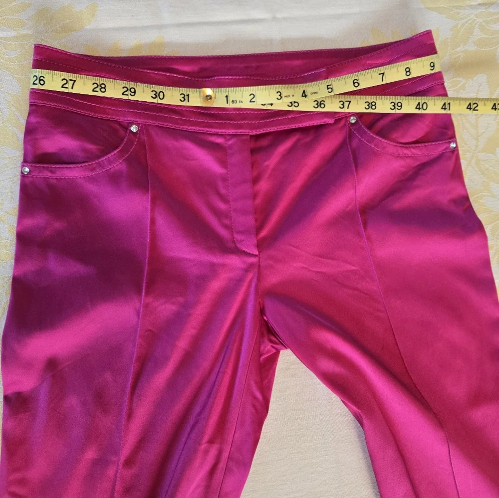 Escada Mid/Low Rise Satin Finish Pants - Picture 10 of 13